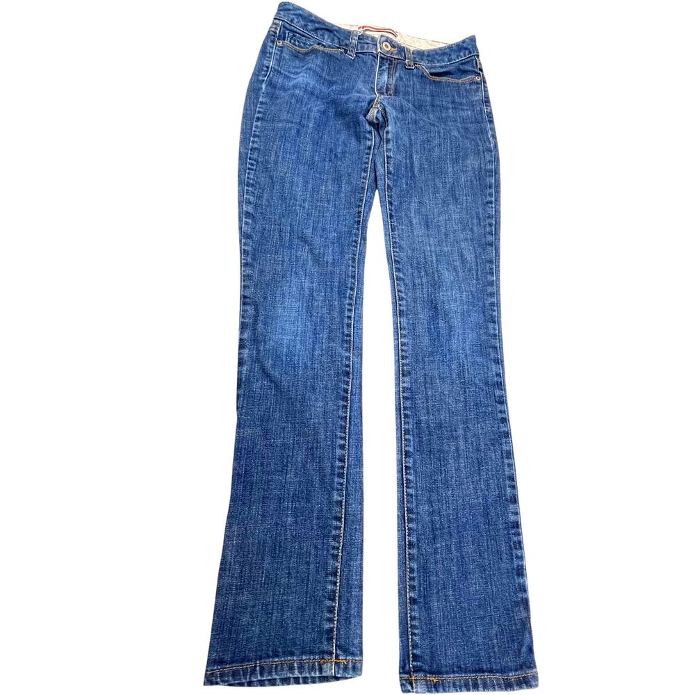 Gap Skinny Stretch Blue Denim Jeans Low Rise Straight Leg Womens Size 2